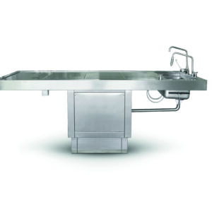 height-adjustable autopsy table